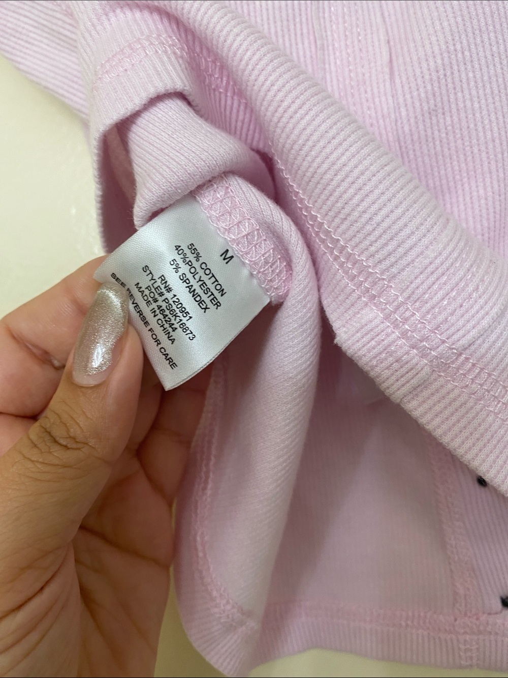 Soft Pink Ribbed Button-Front Tank Top - Picture 5 of 5